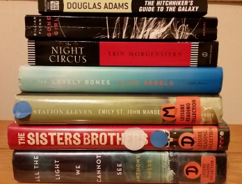 Some from the library. Most from a bookstore haul.